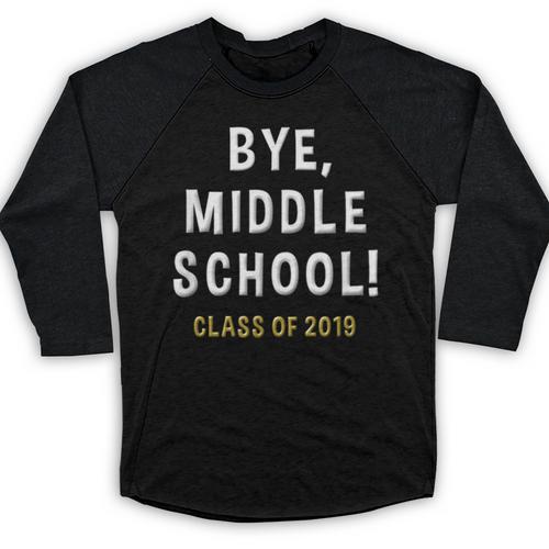 2019 Middle School Graduation Junior High Student Shirt Baseball Raglan Shirt - Best Gift Smart