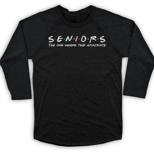 2023 Seniors The One Where They Graduate Graduation Class Baseball Raglan Shirt - Best Gift Smart