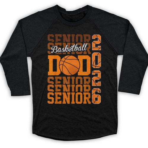 2026 Basketball Senior Dad Graduation Matching Family Baseball Raglan Shirt - Best Gift Smart