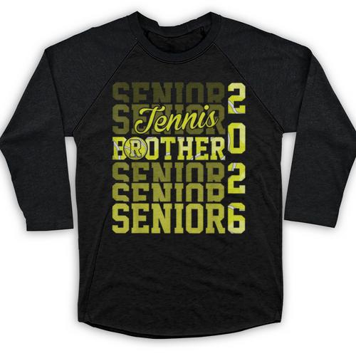 2026 Tennis Senior Brother Graduation Matching Family Baseball Raglan Shirt - Best Gift Smart