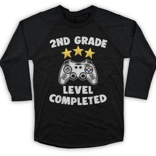 2nd Grade Graduation Video Gamer Tee Baseball Raglan Shirt - Best Gift Smart