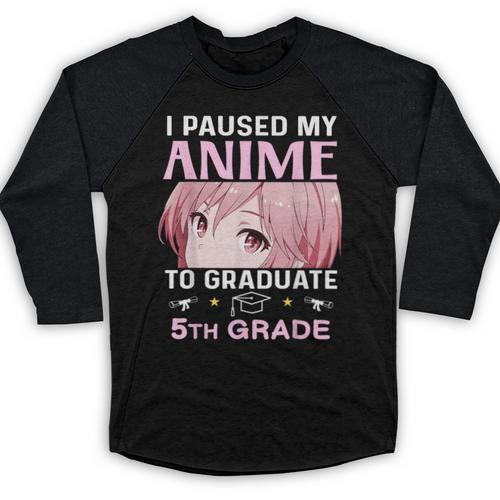 5th Grade Graduation Anime 2025 Graduate Elementary Girls Baseball Raglan Shirt - Best Gift Smart