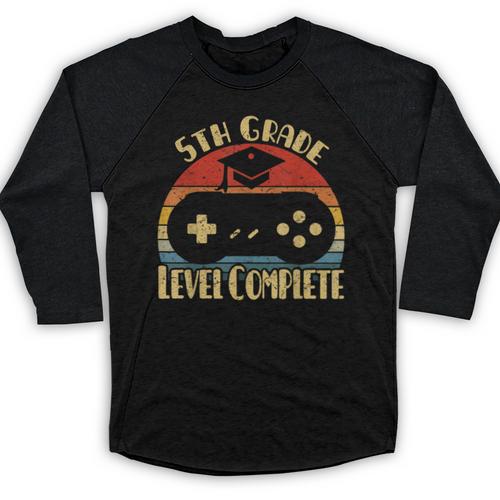5th Grade Graduation Level Complete Baseball Raglan Shirt - Best Gift Smart
