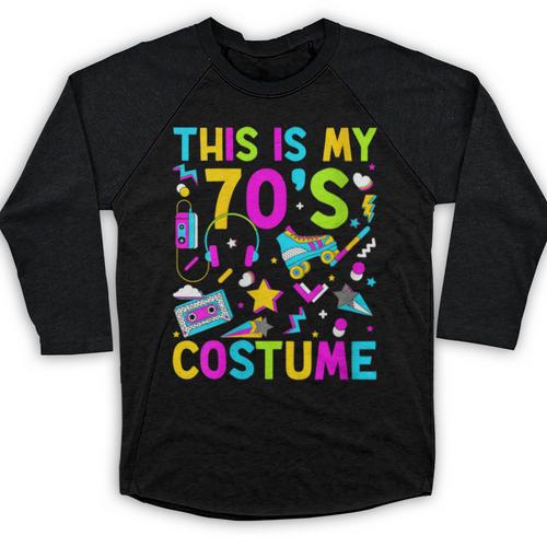 This Is My 70's Costume Nostalgia Mixtape Era 1970s Party Baseball Raglan Shirt - Figerry