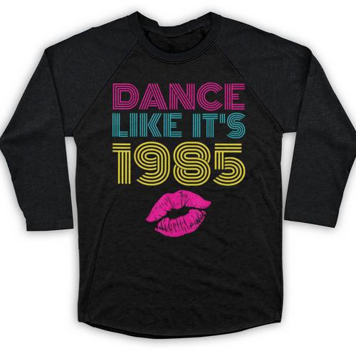 80s Outfit Women Nostalgia Eighties Party Baseball Raglan Shirt - Figerry