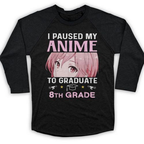 8th Grade Graduation Anime 2024 Graduate Middle School Girls Baseball Raglan Shirt - Best Gift Smart
