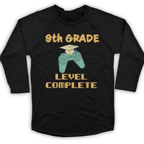 9th Grade Graduate Boys Girls Gamer Ninth Grade Graduation Baseball Raglan Shirt - Best Gift Smart