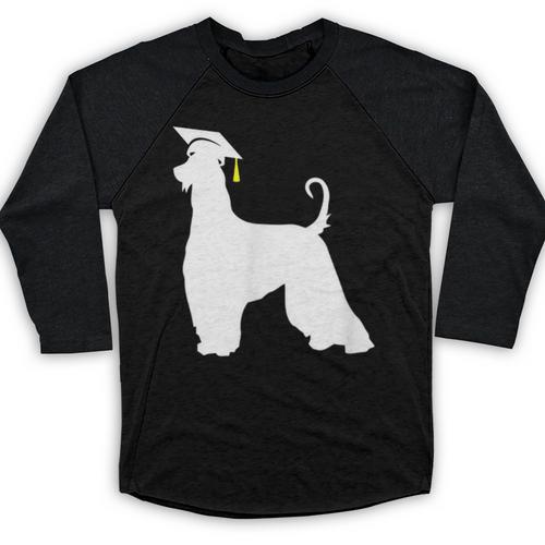 Afghan Hound Graduation Dog Graduate Men Women Kids Baseball Raglan Shirt - Best Gift Smart