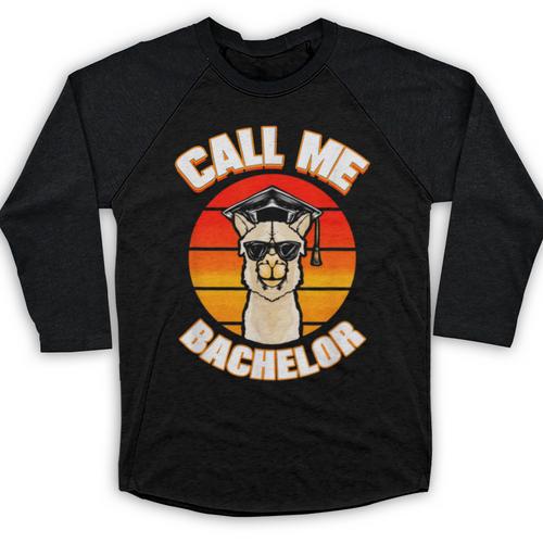 Bachelor Graduation For University Degree Party Llama Baseball Raglan Shirt - Best Gift Smart