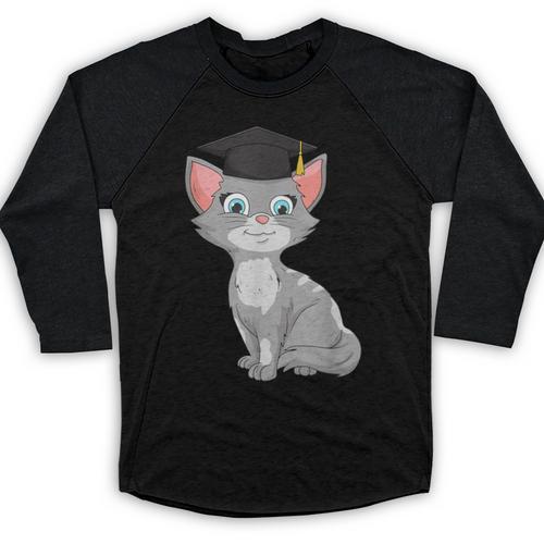 Bachelor Master Cats Graduation 2026 Graduate Baseball Raglan Shirt - Best Gift Smart