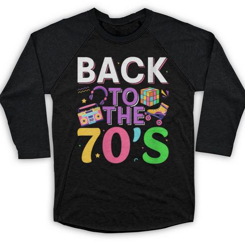 Back To The 70's Mixtape Era Nostalgia Retro 1970 70's Style Baseball Raglan Shirt - Figerry