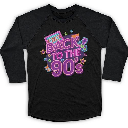 Back To The 90s Retro Nostalgia Baseball Raglan Shirt - Figerry