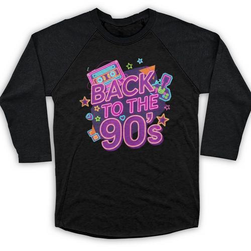 Back To The 90s Retro Nostalgia Baseball Raglan Shirt - Figerry