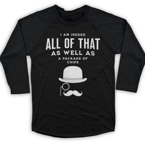 All Of That Bag Chips 1990s Nostalgia Saying British Baseball Raglan Shirt - Figerry