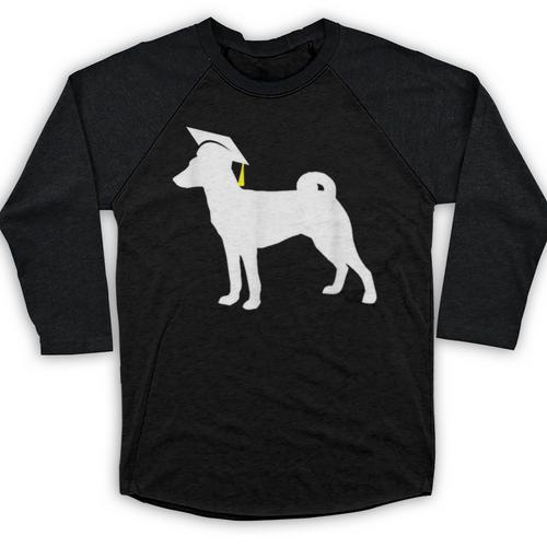 Basenji Graduation Dog Graduate Baseball Raglan Shirt - Best Gift Smart