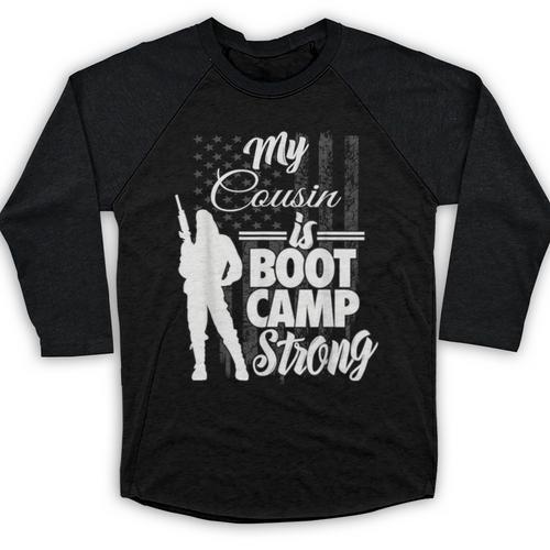 Boot Camp Graduation Military Cousin Support Tee Baseball Raglan Shirt - Best Gift Smart