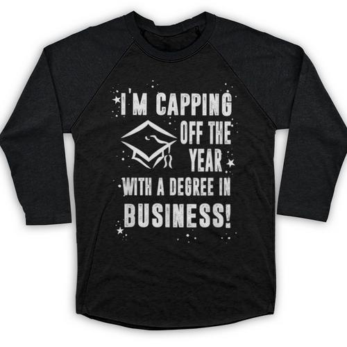 Business Graduate Shirt Graduation Tshirt Baseball Raglan Shirt - Best Gift Smart