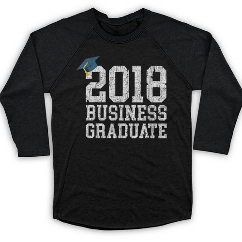 Business Major Shirt 2018 Business Graduation Graduate Baseball Raglan Shirt - Best Gift Smart