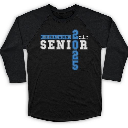 Cheerleading Senior Night Cheer Senior 2025 Graduation 23 Baseball Raglan Shirt - Best Gift Smart