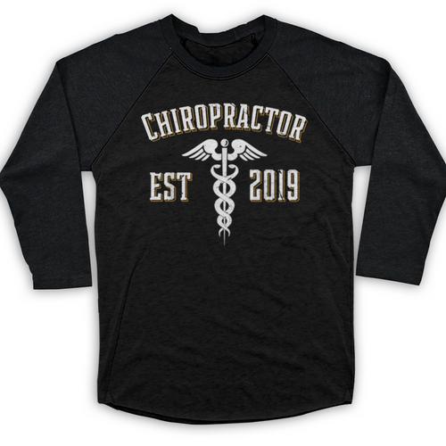 Chiropractor Est 2019 Graduate Chiro Graduation Art Print Baseball Raglan Shirt - Best Gift Smart