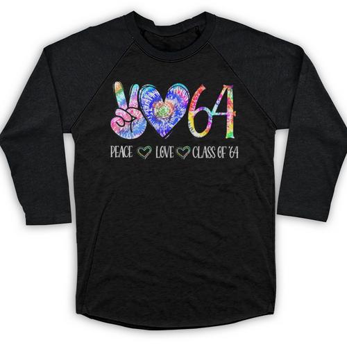 Class Of 1964 Shirt Tie Dye Senior Graduation Class Reunion Baseball Raglan Shirt - Best Gift Smart