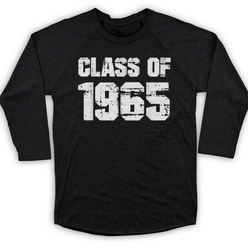 Class Of 1965 High School College Graduation Reunion Baseball Raglan Shirt - Best Gift Smart