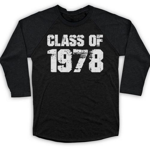 Class Of 1978 High School College Graduation Reunion Baseball Raglan Shirt - Best Gift Smart
