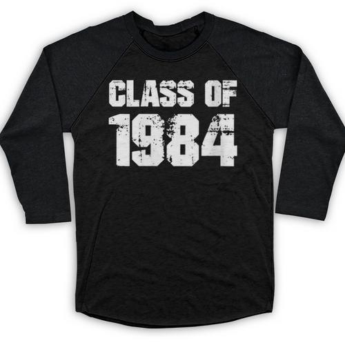 Class Of 1984 High School College Graduation Reunion Baseball Raglan Shirt - Best Gift Smart