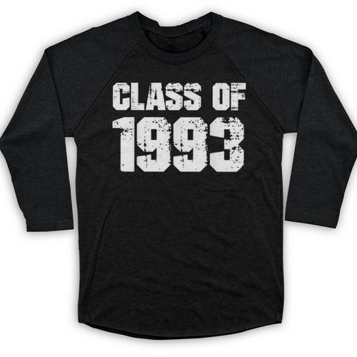 Class Of 1993 High School College Graduation Reunion T-Shirt Baseball Raglan Shirt - Best Gift Smart