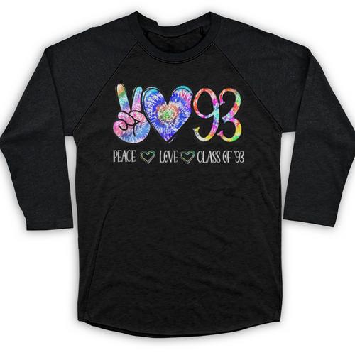 Class Of 1993 Shirt Tie Dye Senior Graduation Class Reunion Baseball Raglan Shirt - Best Gift Smart