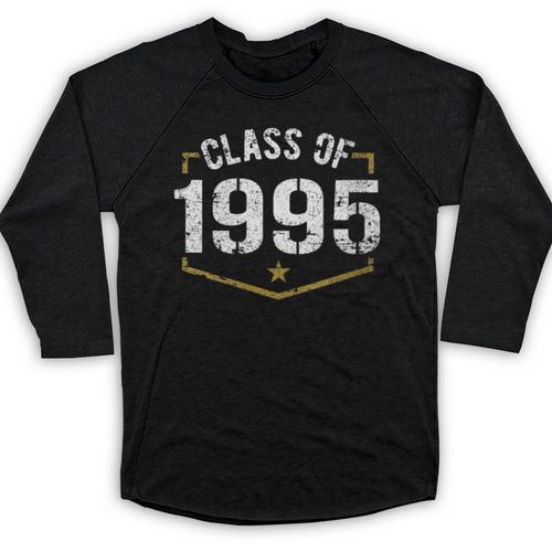 Class Of 1995 School Reunion Graduation Vintage Style Baseball Raglan Shirt - Best Gift Smart