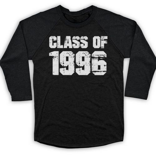 Class Of 1996 High School College Graduation Reunion Baseball Raglan Shirt - Best Gift Smart
