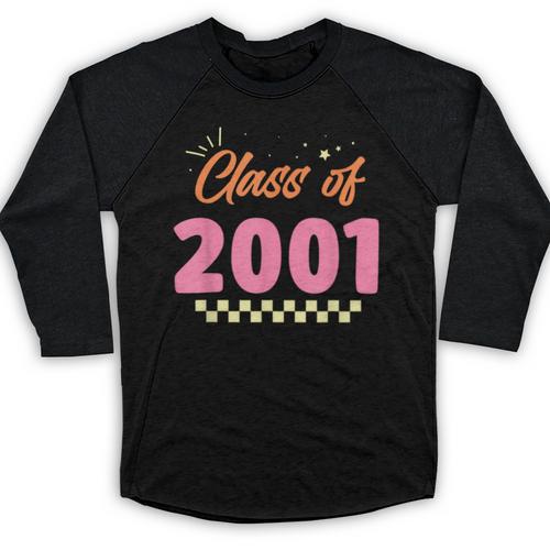 Class Of 2001 Meetup School Graduation Reunion Baseball Raglan Shirt - Best Gift Smart