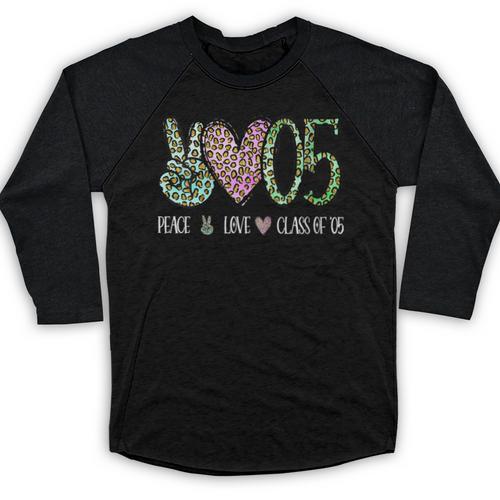 Class Of 2005 Shirt Leopard Senior Graduation Class Reunion Baseball Raglan Shirt - Best Gift Smart