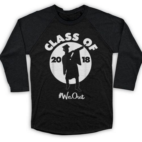 Class Of 2018 Dabbing Graduations Shirt-High School Grad Tee Baseball Raglan Shirt - Best Gift Smart