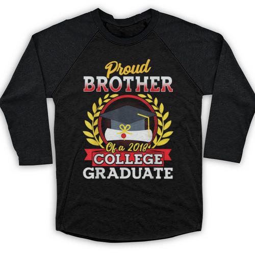 Class Of 2018 Graduation Tshirt For Brother Of Graduate Baseball Raglan Shirt - Best Gift Smart