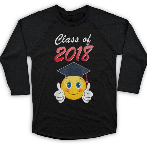 Class Of 2018 Graduation Grad For Her Tee Shirt Baseball Raglan Shirt - Best Gift Smart