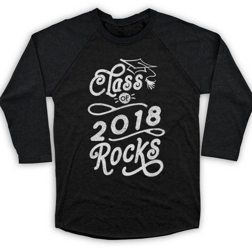 Class Of 2018 Rocks Seniors Graduation 2018 Baseball Raglan Shirt - Best Gift Smart