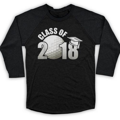 Class Of 2018 Shirts Graduation Senior Golf Baseball Raglan Shirt - Best Gift Smart