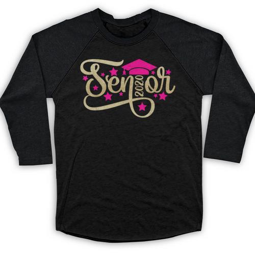 Class Of 2020 Girl Graduation SENIOR Class Of 2020 Baseball Raglan Shirt - Best Gift Smart