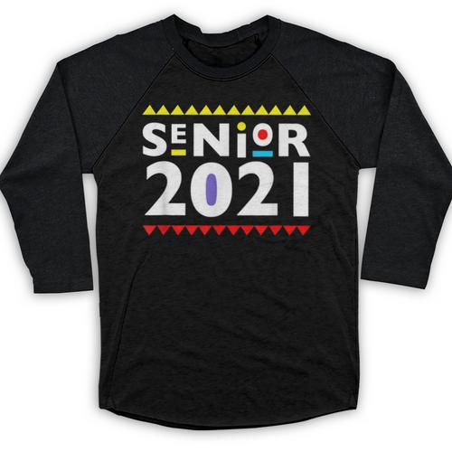 Class Of 2021 Senior Year 90's TV Style Graduation For Grad Baseball Raglan Shirt - Best Gift Smart