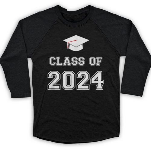 Class Of 2024 Graduation Baseball Raglan Shirt - Best Gift Smart