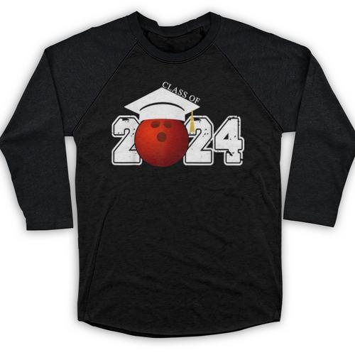 Class Of 2024 Graduation For Him Her Bowling Sports Baseball Raglan Shirt - Best Gift Smart