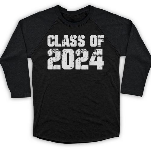 Class Of 2024 High School College Graduation Reunion T-Shirt Baseball Raglan Shirt - Best Gift Smart