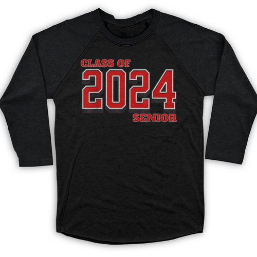 Class Of 2024 Senior Back To School Vintage Graduation Tee Baseball Raglan Shirt - Best Gift Smart