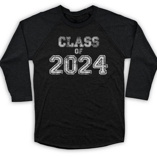 Class Of 2024 Shirt Senior 2024 Graduation Her Women Baseball Raglan Shirt - Best Gift Smart
