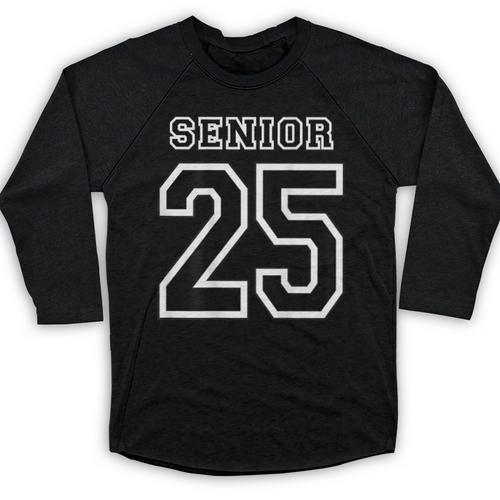Class Of 2025 High School Senior 25 On Back Graduation Baseball Raglan Shirt - Best Gift Smart