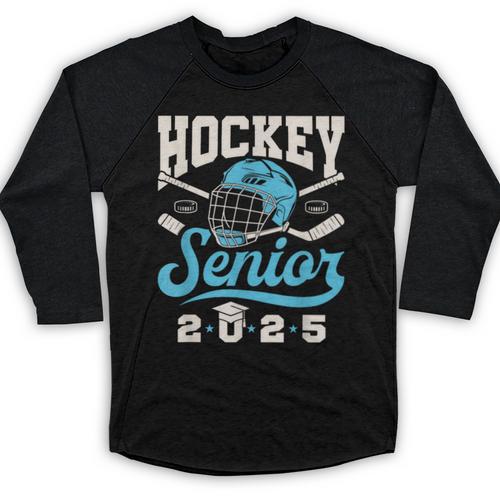 Class Of 2025 Hockey Senior Graduation Graduate Grad Baseball Raglan Shirt - Best Gift Smart