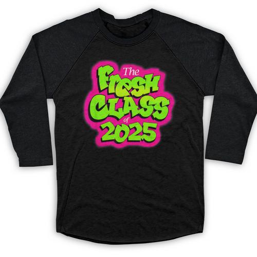 Class Of 2025 Senior Fresh 90s TV Style Retro Graduation Baseball Raglan Shirt - Best Gift Smart