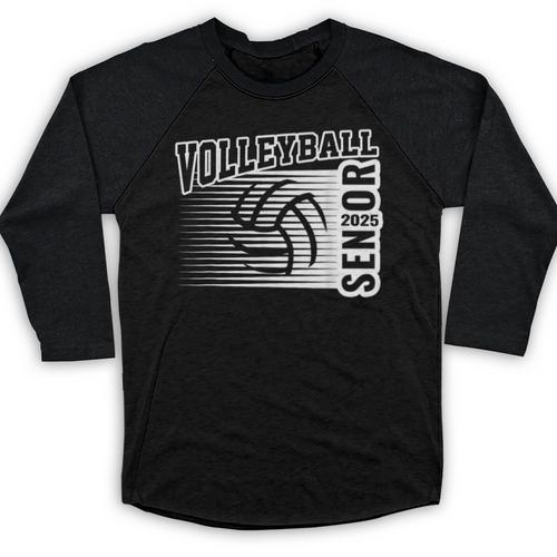 Class Of 2025 Volleyball Senior Class 25 Graduation Baseball Raglan Shirt - Best Gift Smart